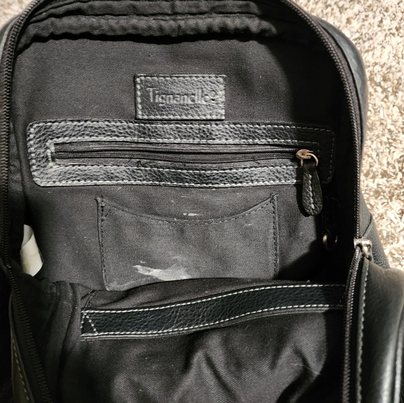 Leather backpack, multiple pockets - Picture 10 of 15